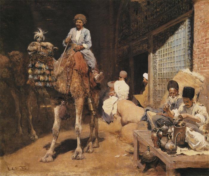 Edwin Lord Weeks A Market in Isphahan china oil painting image